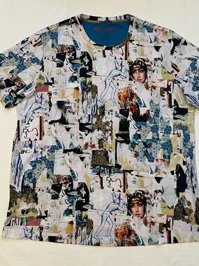 Robert Graham Abstract Collage Graphic T-Shirt | Men’s XL